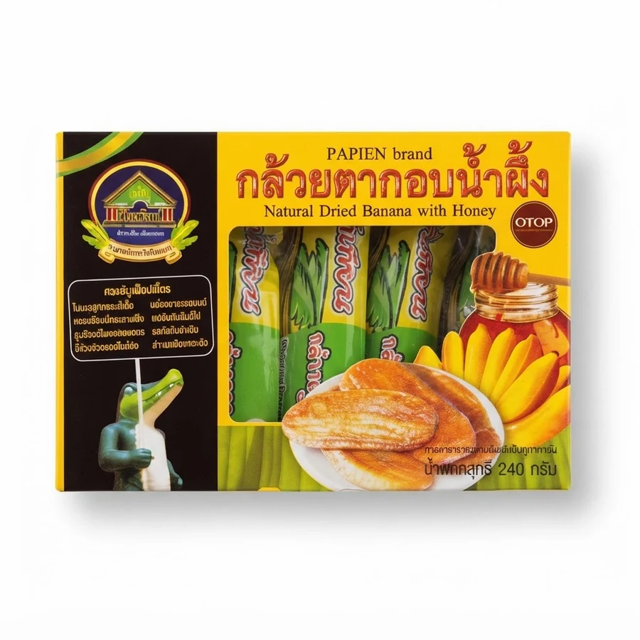 กล้วยตากอบน้ำผึ้ง (6 ชิ้น × 40 กรัม)