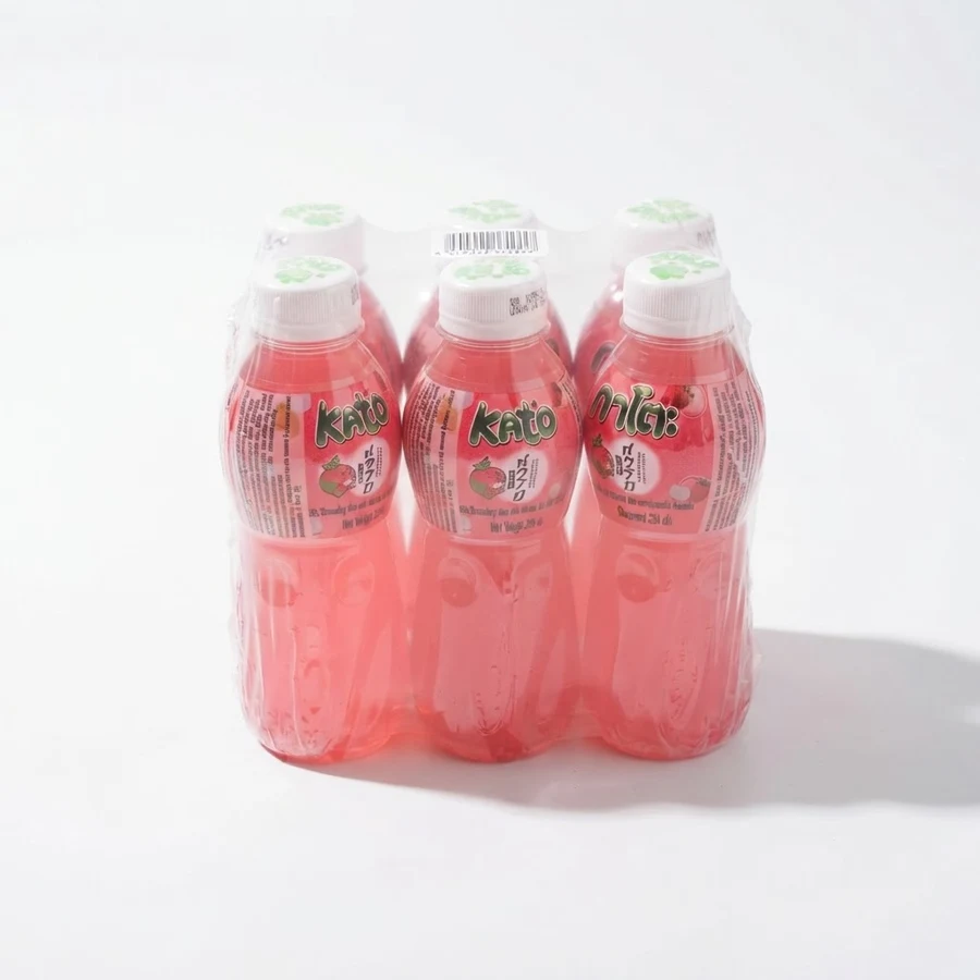 กาโตะ เครื่องดื่มน้ำผลไม้รสสตรอเบอร์รี่ 250 กรัม (6 ชิ้น)